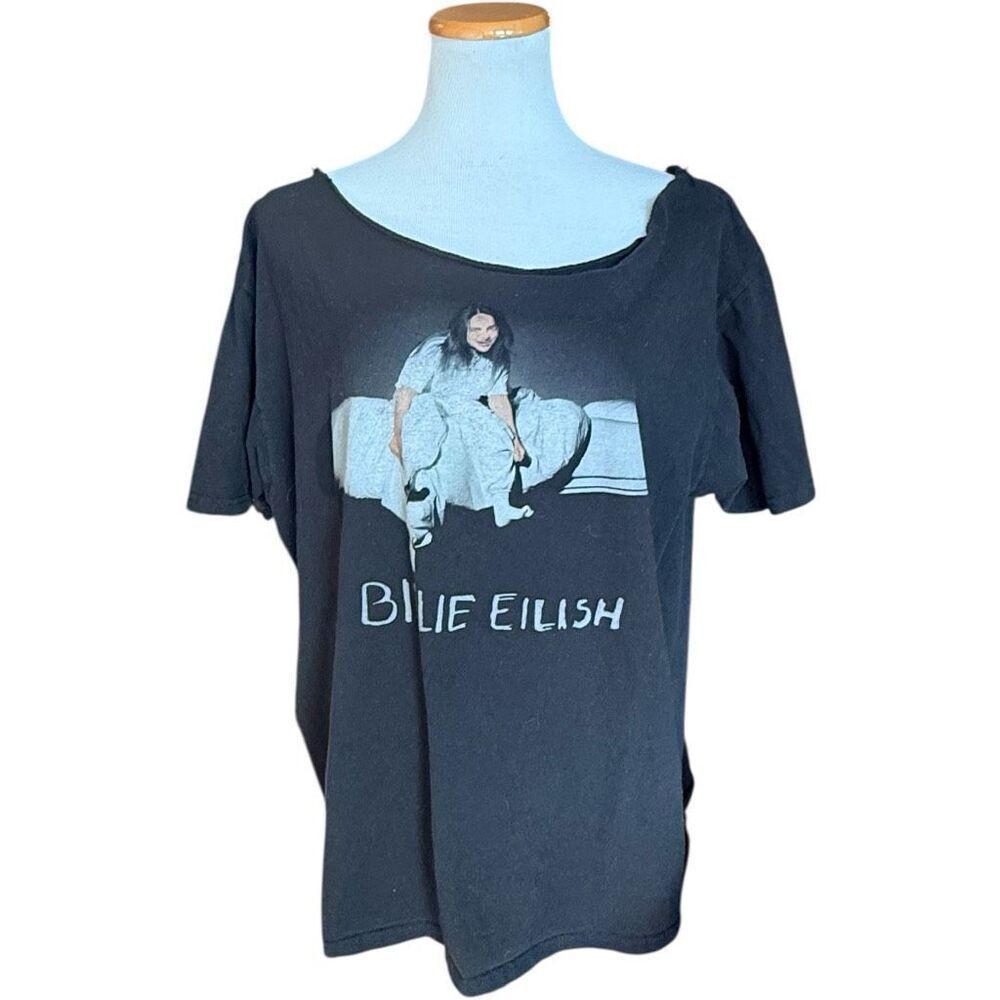 Womens Billie Eilish Deconstructed Concert Tee Shirt Top - Sz XL